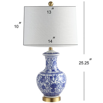 Jennifer 25.25" Ceramic/Metal LED Table Lamp